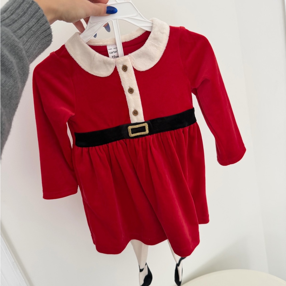 Carter's Red Dress with Cream Collar
